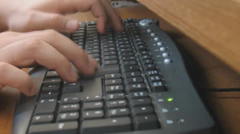 Typing and working on keyboard. Time lapse. Stock Footage 37661964