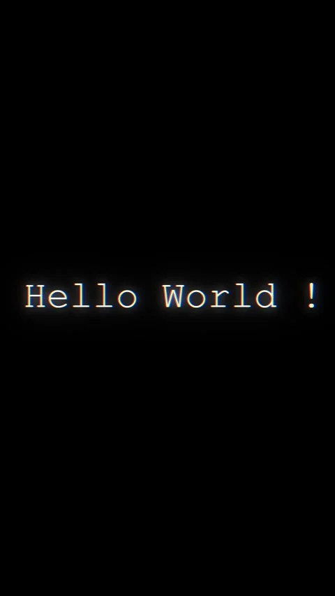 Typing animation Hello World blinking cursor coding software development Stock Footage 340479487