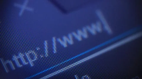 Typing anonymous web page on computer screen Video stock 49958283