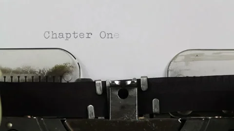 Typing Beginning of a novel on Typewriter Stock Footage 61893484