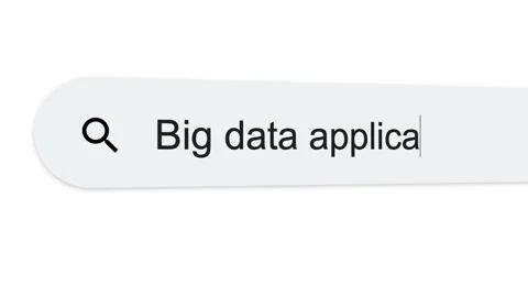 Typing 'Big data application'. Internet browser search bar on computer screen. Stock Footage 232362981