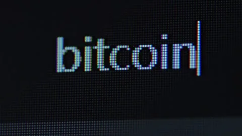 Typing bitcoin into address bar search screen animation 스톡 동영상 279932301