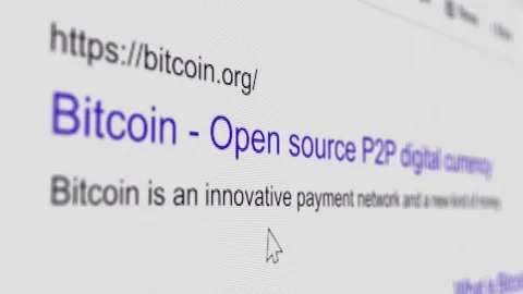 Typing Bitcoin Into A Web Page Internet Search Engine Stock Footage 162035902