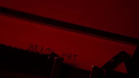 Typing ‘Black Friday’ on a Typewriter Stock Footage 318589967