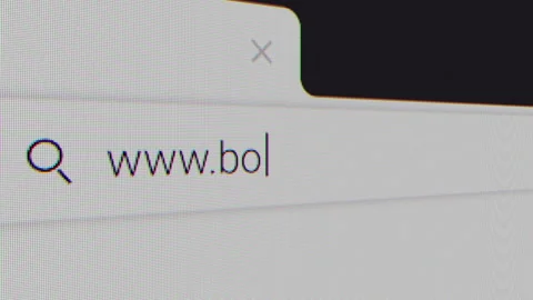 Typing for "bolt.new" in an Internet Search Engine on a Computer. Browser bar Stock Footage 314812011