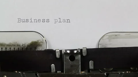 Typing Business plan concept on Typewriter  Stock Footage 61869538