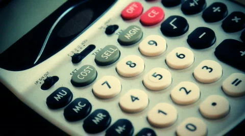 Typing on a calculator Stock Footage 752137