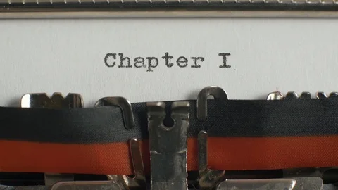 Typing "Chapter I" on typewriter Stock Footage 87351425