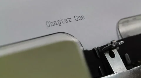 Typing Chapter One - message intro Typewriter close up Stock Footage 61897525