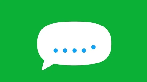 Typing Chat Bubble Animation on Green Screen | Message Loading Indicator  Stock Footage 331148497
