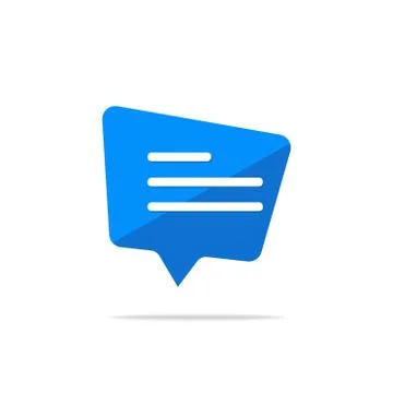 Typing in a chat bubble icon, comment sign symbol Stock Illustration