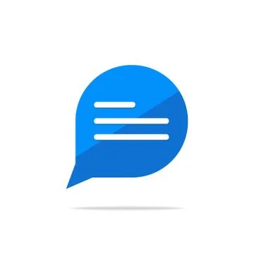 Typing in a chat bubble icon, comment sign symbol Stock Illustration
