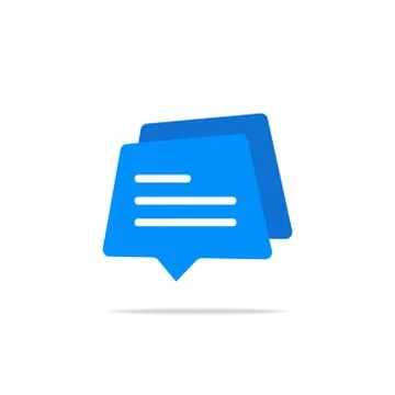 Typing in a chat bubble icon, comment sign symbol Stock Illustration