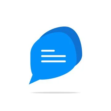 Typing in a chat bubble icon, comment sign symbol Stock Illustration