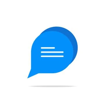 Typing in a chat bubble icon, comment sign symbol Stock Illustration