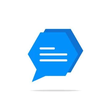 Typing in a chat bubble icon, comment sign symbol Stock Illustration