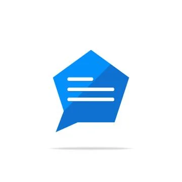 Typing in a chat bubble icon, comment sign symbol Stock Illustration