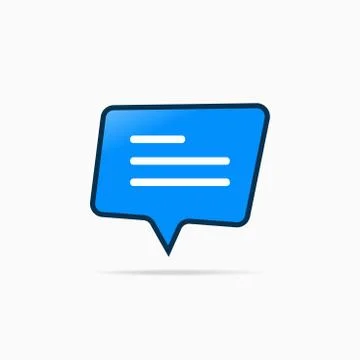 Typing in a chat bubble icon, comment sign symbol Stock Illustration