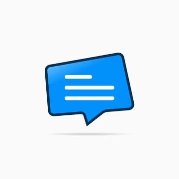 Typing in a chat bubble icon, comment sign symbol Stock Illustration