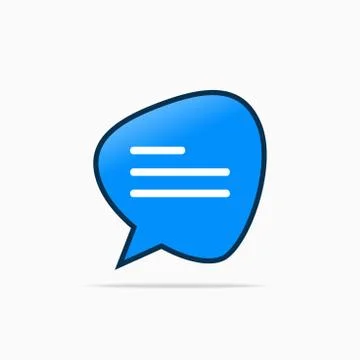 Typing in a chat bubble icon, comment sign symbol Stock Illustration