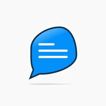 Typing in a chat bubble icon, comment sign symbol Stock Illustration