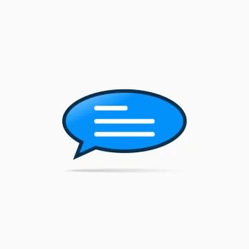 Typing in a chat bubble icon, comment sign symbol Stock Illustration