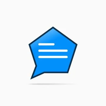 Typing in a chat bubble icon, comment sign symbol Stock Illustration