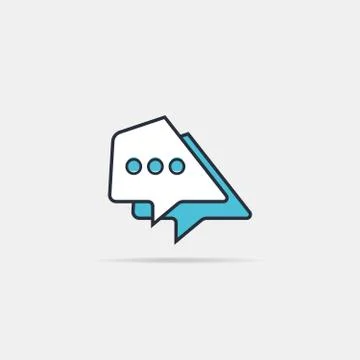 Typing in a chat bubble icon, comment sign symbol Stock Illustration