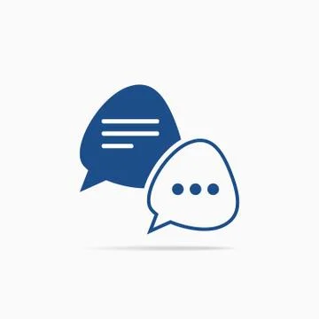 Typing in a chat bubble icon, comment sign symbol Stock Illustration