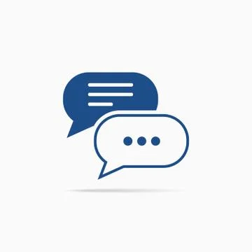 Typing in a chat bubble icon, comment sign symbol Stock Illustration