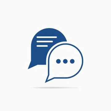 Typing in a chat bubble icon, comment sign symbol Stock Illustration