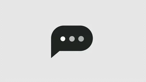 Typing chat bubble with pulsing dots 2D cartoon object animation Stock Footage 309849267