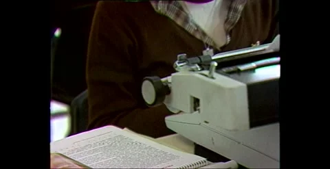 Typing Class Students Australia 1979 Stock Footage 317885712