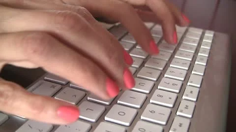 Typing close up Stock Footage 10917328