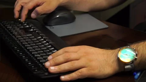 Typing close-up Stock Footage 187154685