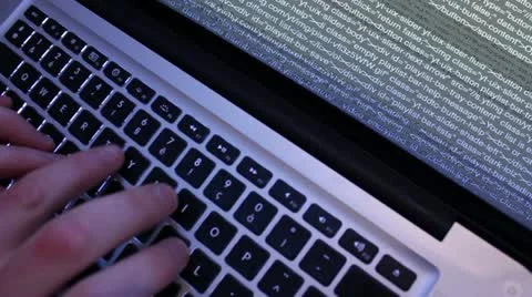 Typing computer code Video stock 11277823