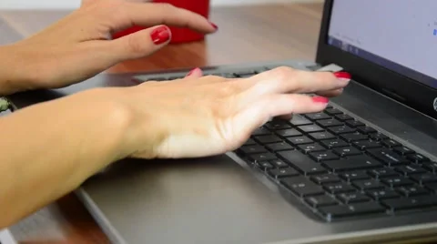 Typing on a computer Stock Footage 41030500