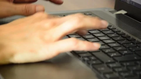 Typing on a computer Stock Footage 41030501