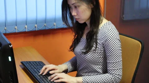 Typing on Computer Stock Footage 56258442