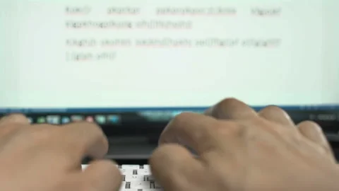 Typing on computer 스톡 동영상 210432714