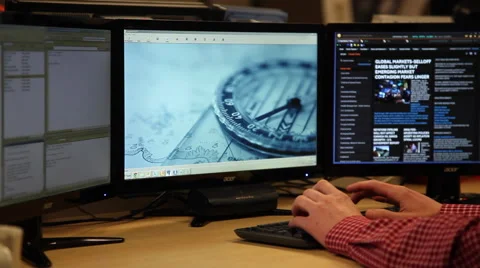 Typing Computer Hands Video stock 66366178