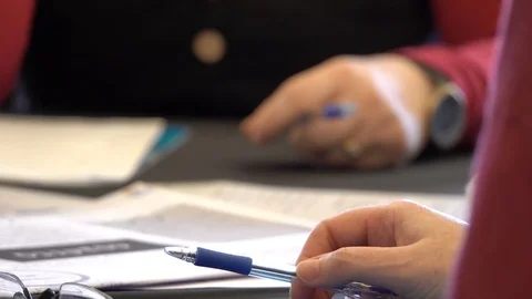 Typing on computer, hands, mouse, close up 스톡 동영상 125024522