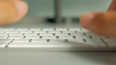 Typing on computer keyboard, close up Stock Footage 139452862