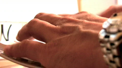 Typing on a computer keyboard Stock Footage 516362
