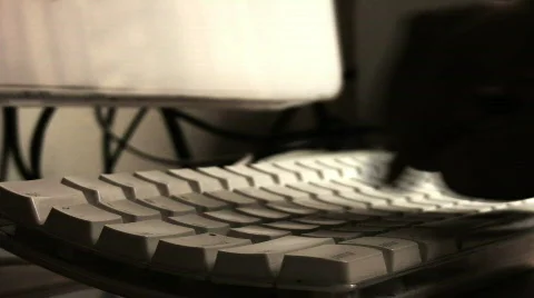 Typing on a computer keyboard Stock Footage 516400