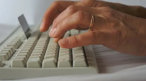 Typing on computer keyboard Stock Footage 12183903