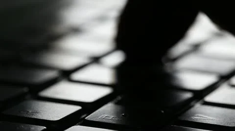 Typing on computer keyboard Stock Footage 12519459