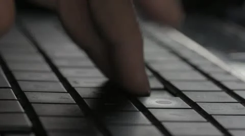 Typing on computer keyboard Stockbeeldmateriaal 21996973