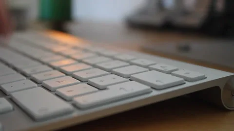 Typing Computer Keyboard Stock Footage 34931084