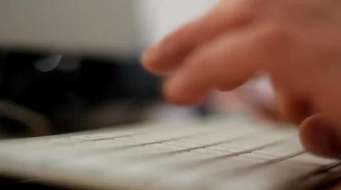 Typing Computer Keyboard Stock Footage 35118186